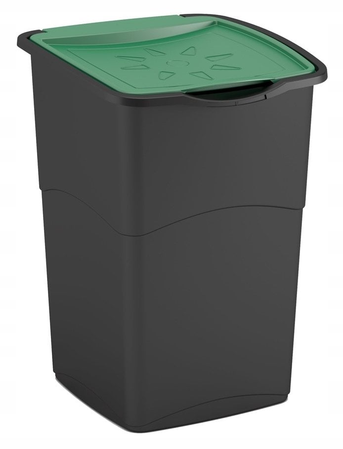 CURVER KOSZ NA ŚMIECI "KORAL BIN" 47L /CZARNY/ ŻÓŁTY