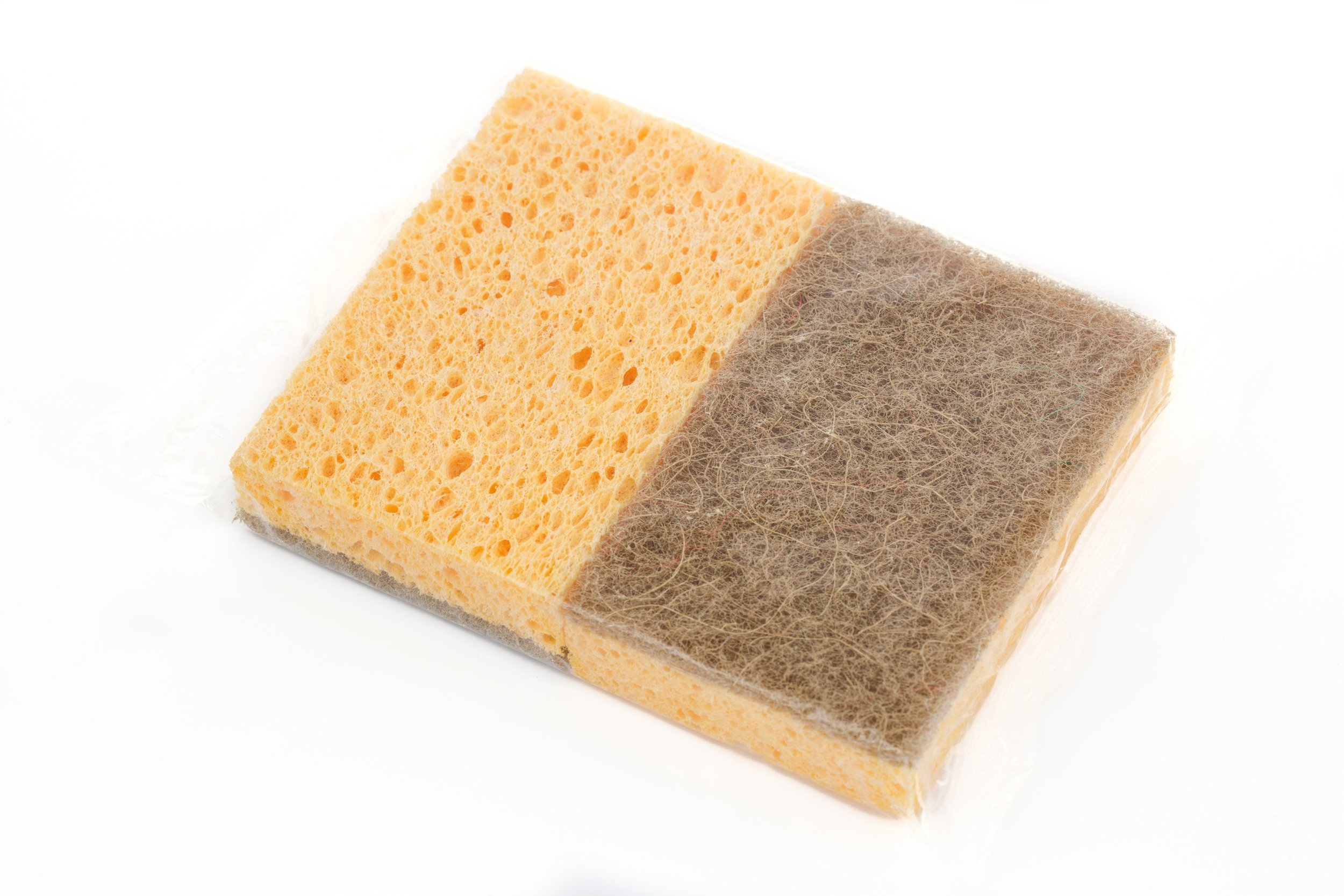 CELLULOSE SPONGES WITH NATURAL FIBER