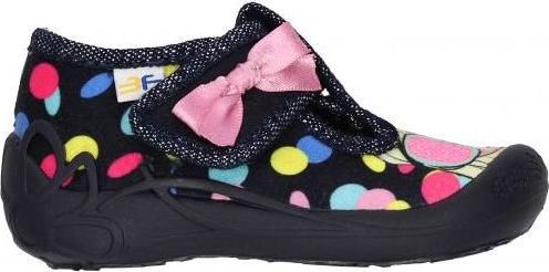 3F 3F-Granatowe Kapcie Kolorowe Grochy 23