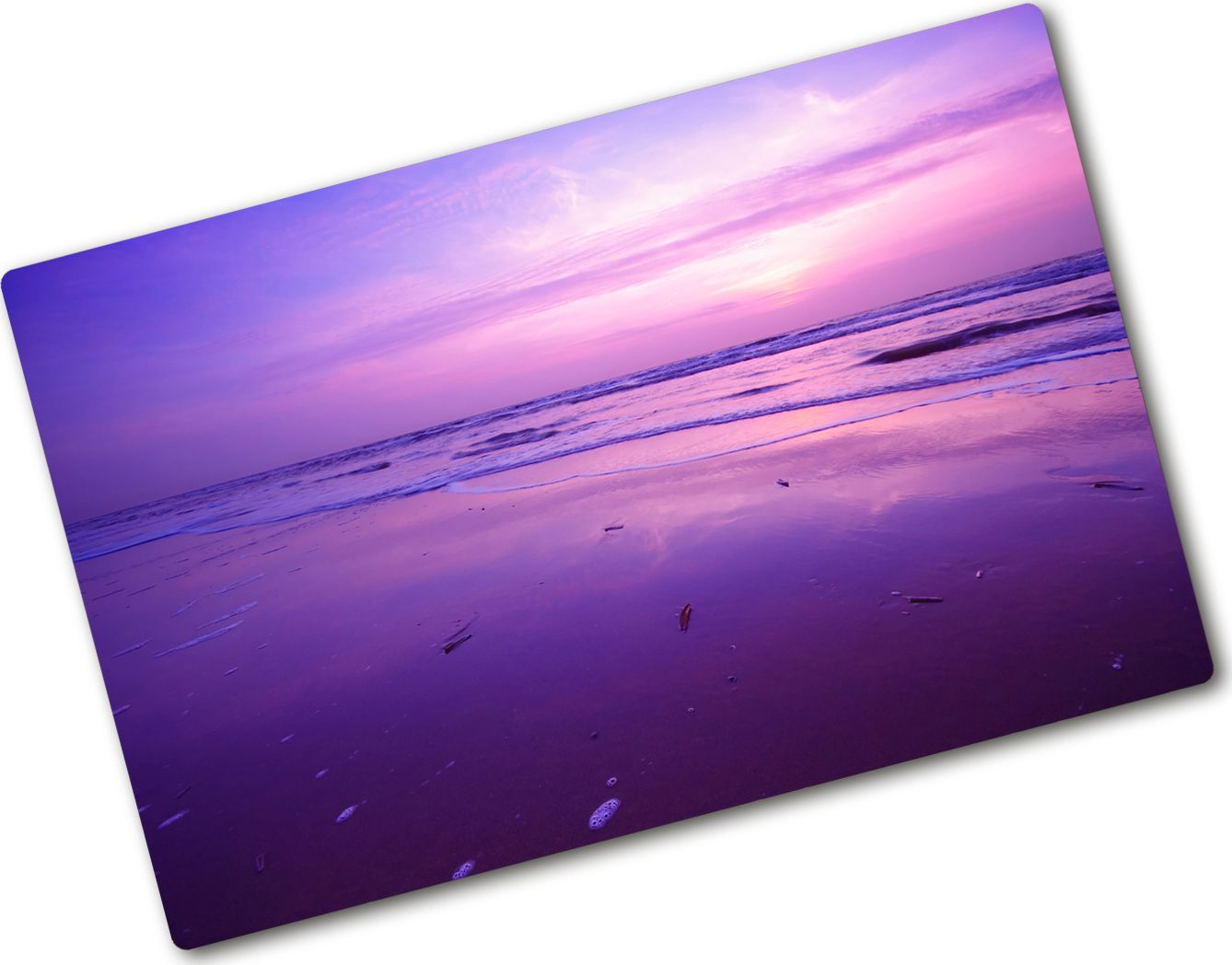 Deska do krojenia Tulup szklana Zachód słońce morze 4 80x52cm