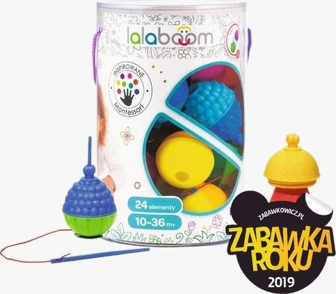 Trefl Lalaboom - Kulko klocki 24 elementy w tubie 61078