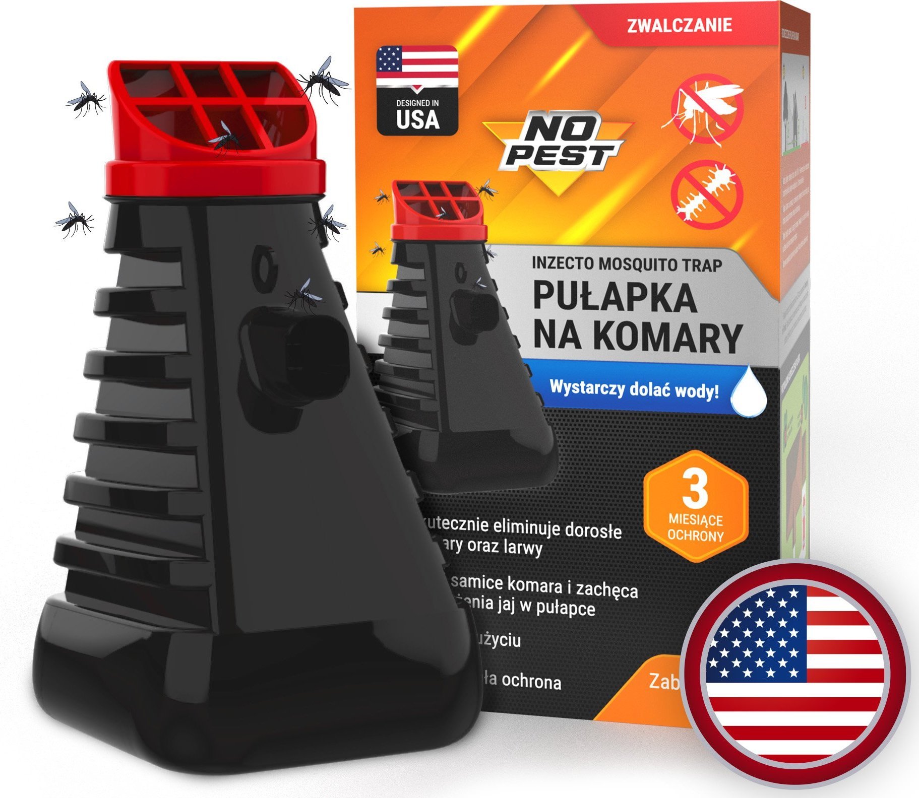 NO PEST Pułapka na Komary Mosquito Trap Środek na Komary i ich Larwy do Ogrodu