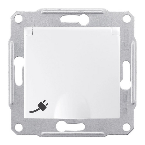 Schneider Electric Gniazdo hermetyczne Sedna 1-krotne z/u 16A IP44 z klapką białe (SDN2800321)