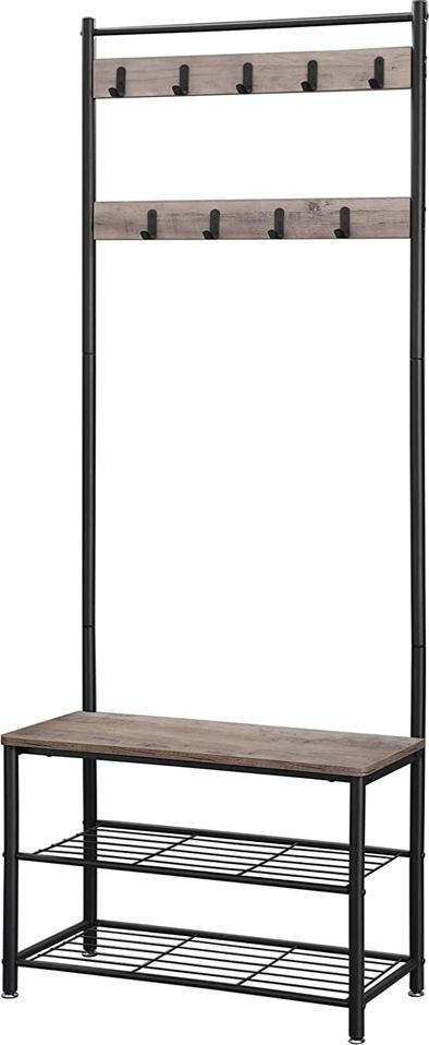 Selsey SELSEY Wieszak stojący Ramizu z półkami na buty 70 cm