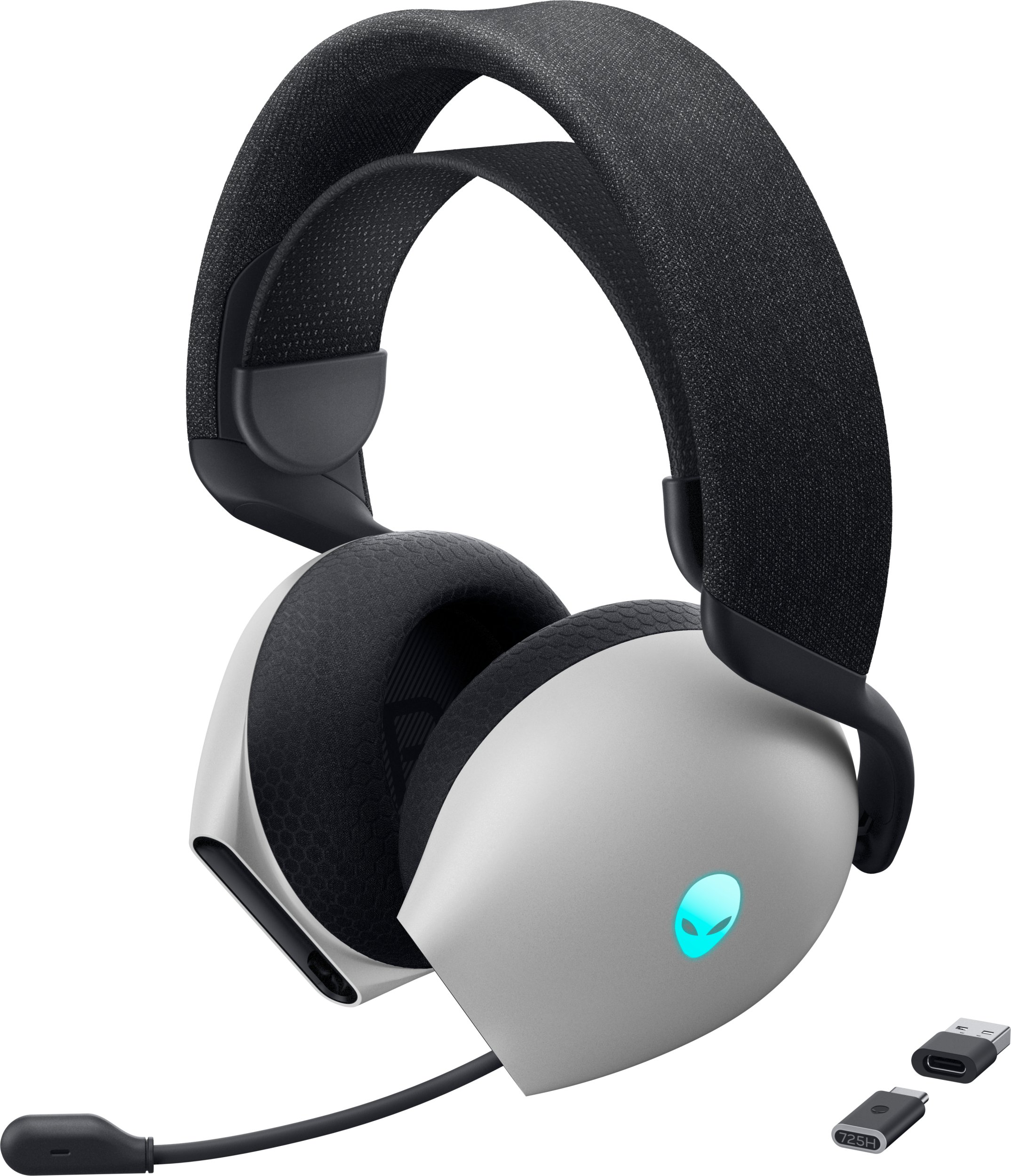 Alienware Tri-Mode Wireless Gaming Headset AW725H - Headset - ohrumschliessend - Bluetooth / 2,4 GHz Funkfrequenz - kabellos, kabelgebunden - 3,5 mm S
