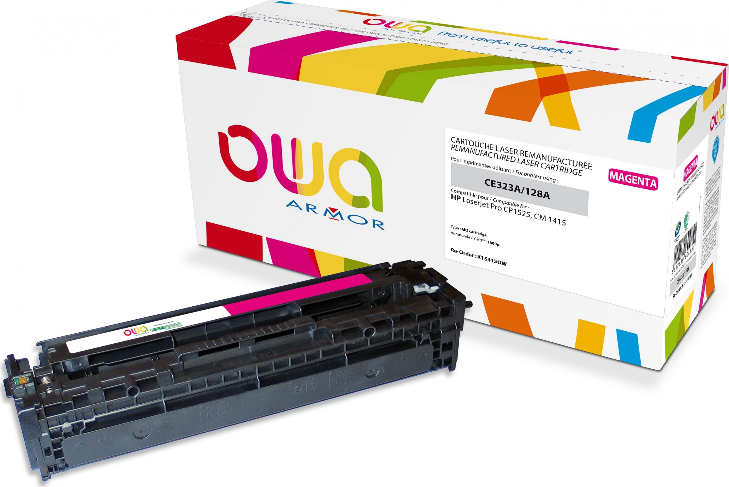 Toner Armor Toner OWA Armor do HP Laserjet Pro CP1525, 1300 stron, CE323A, czerwona/magenta