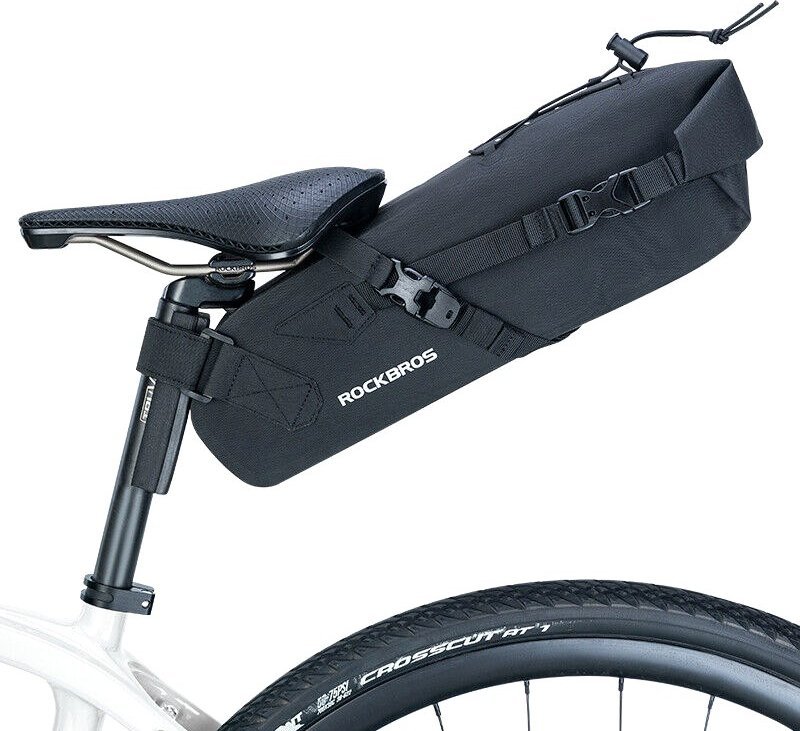RockBros Torba rowerowa pod siodełko z regulacją wielokości 3L - czarna