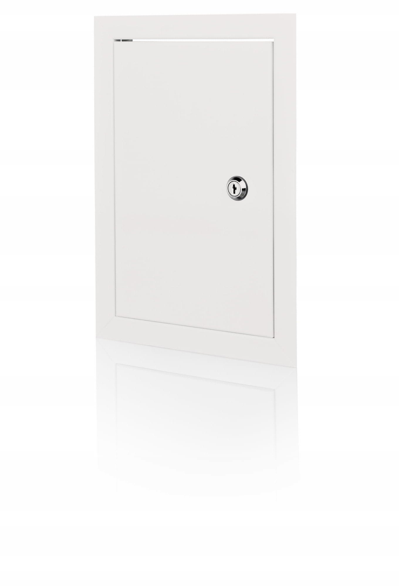 Drzwiczki rewizyjne metalowe białe 300x500 z zamkiem DMZ30X50