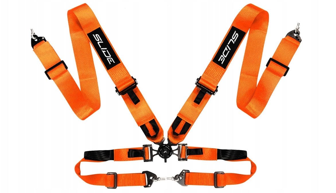 Pasy sportowe Slide V2 Quick Pomarańczowe 4P 3"