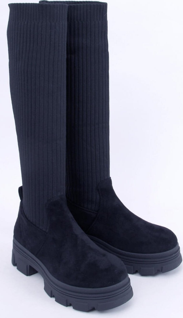 Inello Oficerki skarpetkowa cholewka JANELLE BLACK