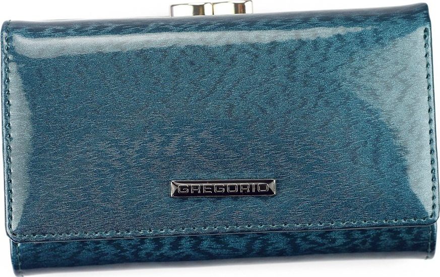 Pellucci Portfel damski skórzany PELLUCCI PT-108 Niebieski uniwersalny