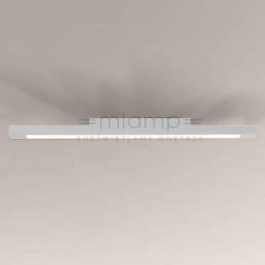 Lampa sufitowa Shilo Plafon LAMPA sufitowa OTARU 7185 Shilo prostokątna OPRAWA liniowa natynkowa LISTWA belka biała