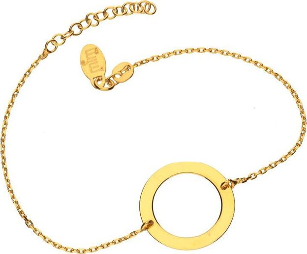 Lovrin Srebrna złocona bransoletka 925 z oponką 2,08g