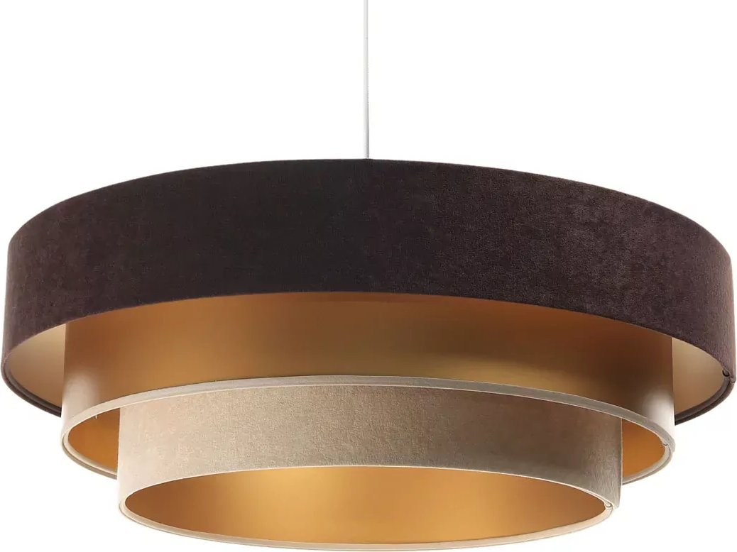 Lampa wisząca Lumes Okrągła lampa wisząca z trzyczęściowym abażurem - S455-Balma