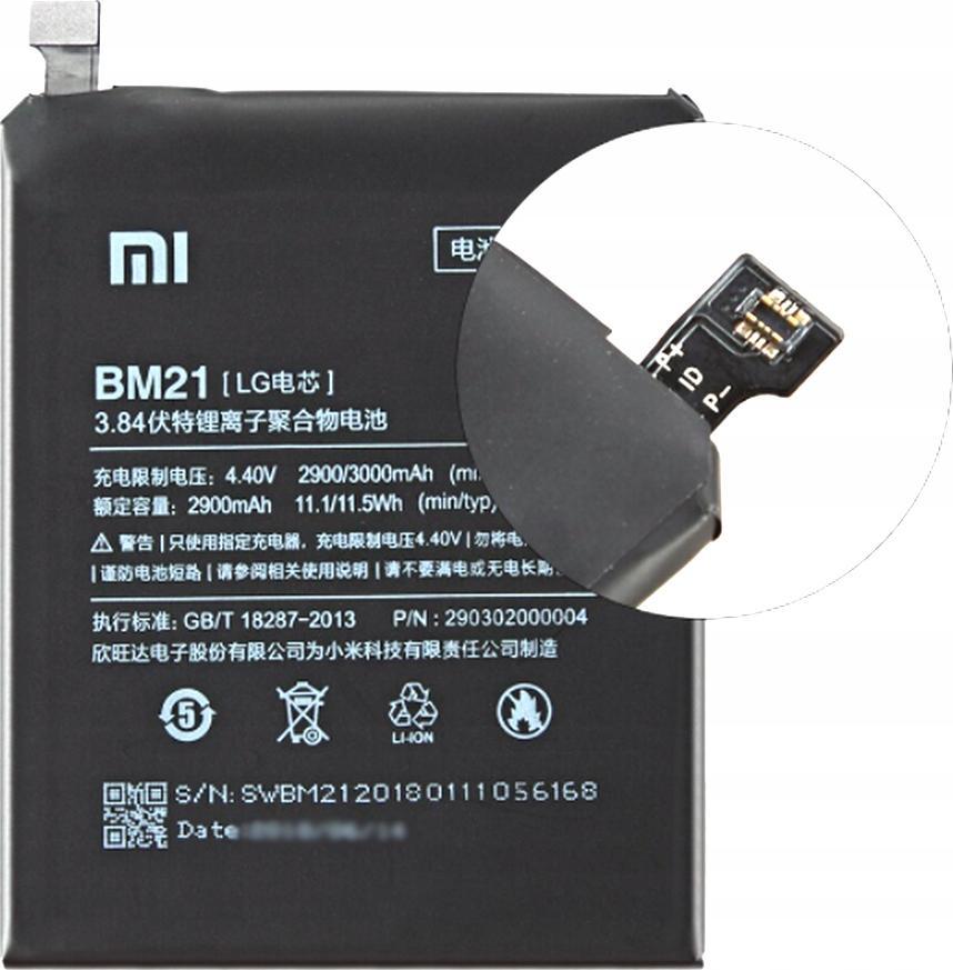 Bateria Xiaomi Nowa Oryginalna Bateria Xiaomi Mi Note BM21 2900mA