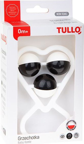 Tullo Grzechotka czarno-biała Serce w pudełku 157 TULLO