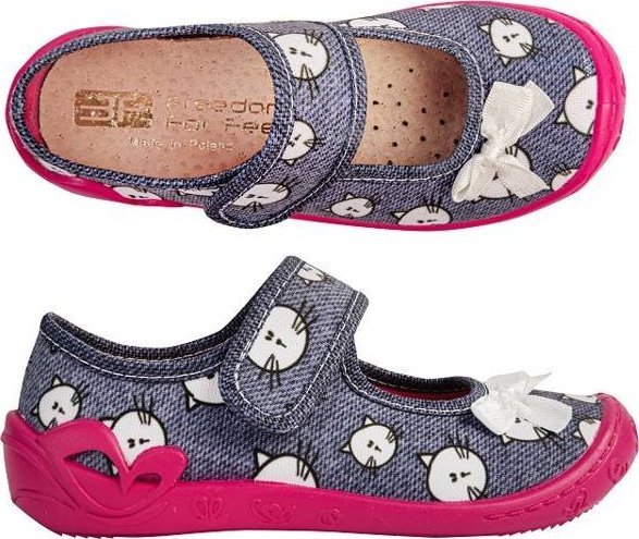 3F 3F różowe kapcie Kotki 26