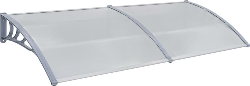 vidaXL Daszek nad drzwi, szary, 240 x 100 cm, plastik