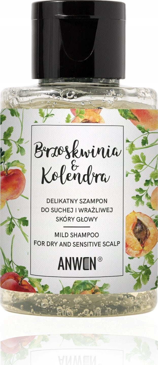 Alkotest ANWEN_Delikatny szampon do suchej i wrażliwej skóry głowy Brzoskwinia&Kolendra 50ml