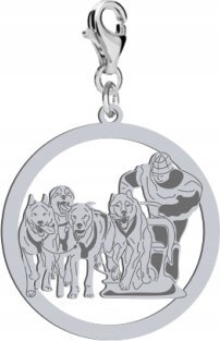Radziszewska Jewellery Srebrny Charms Psie zaprzęgi Maszer DEDYKACJA