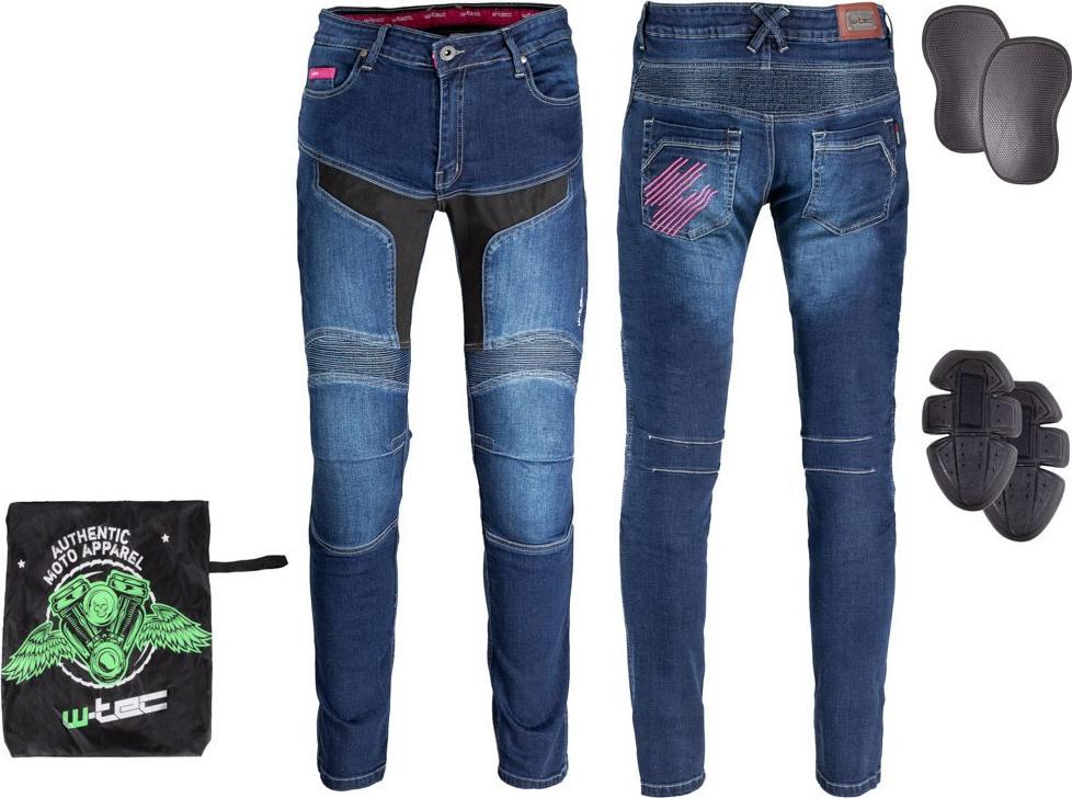 W-Tec Damskie dżinsy motocyklowe W-TEC Alfreda CE - Kolor Niebieski, Rozmiar L