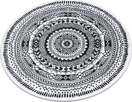 Dywany Łuszczów Dywan FUN Napkin serweta koło - krem, koło 100 cm