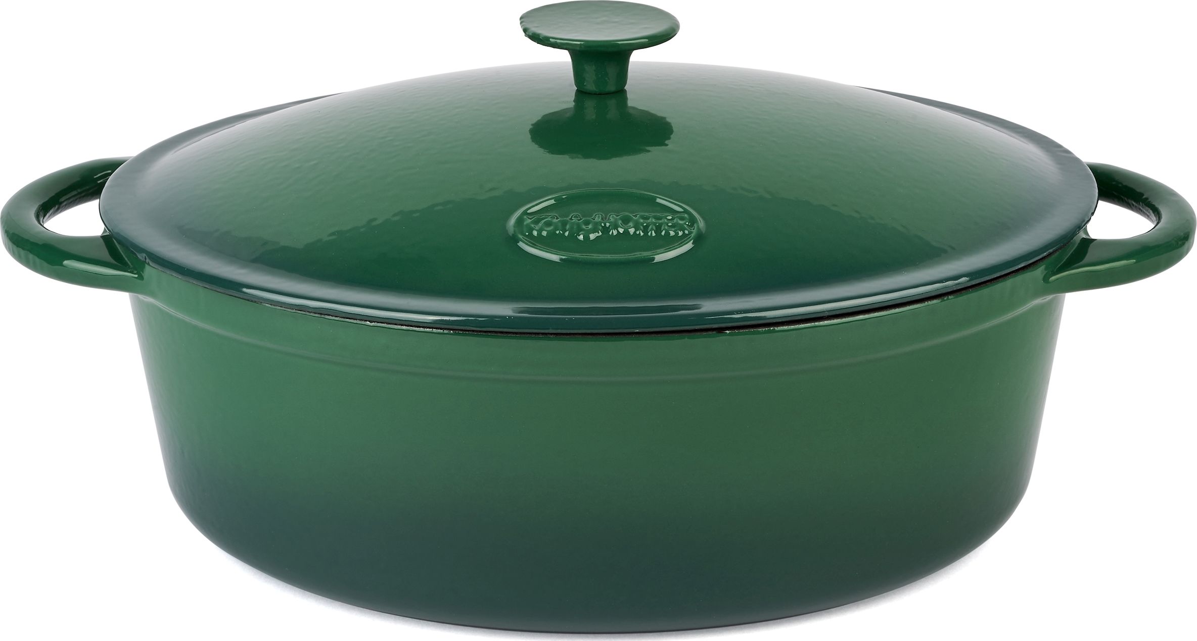 Konighoffer Gęsiarka żeliwna emaliowana 6,4 l owalna (szmaragdowa)