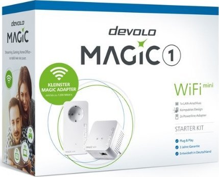 Adapter powerline Devolo devolo Magic 1 WiFi 2-1-2 Starter Kit mini, Powerline + WiFi (2 adapters)