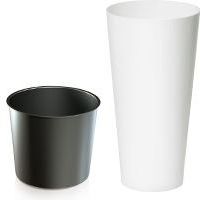 Prosperplast Doniczka Tubus slim 200mm biały (DTUS200-S449)