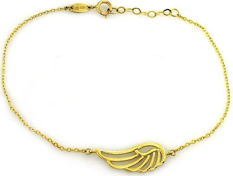 Lovrin ZŁOTA BRANSOLETKA 333 CELEBRYTKA SKRZYDŁO ANIOŁA