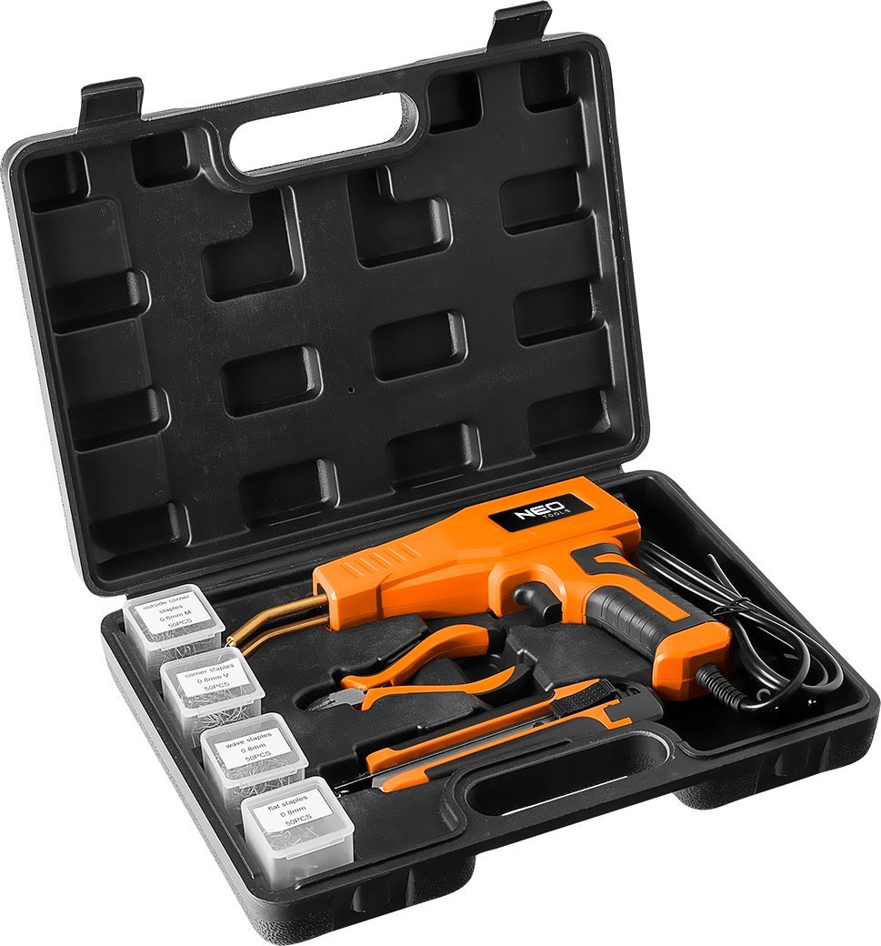 Neo Lutownica do plastiku 50W zestaw + 200 szt zszywek