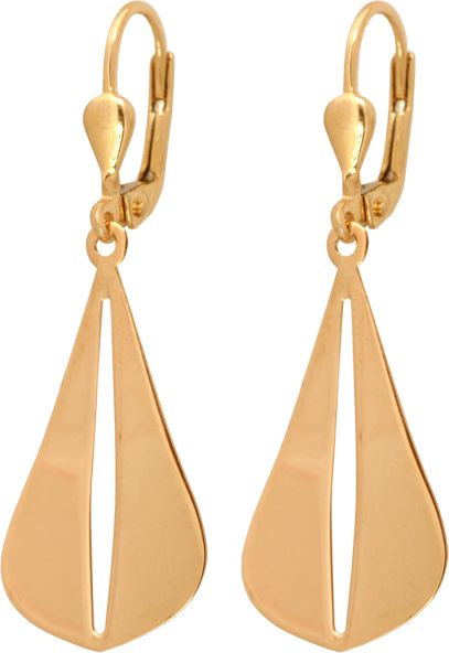 Lovrin ZŁOTE KOLCZYKI 585 GŁADKIE W KSZTAŁCIE KROPLI