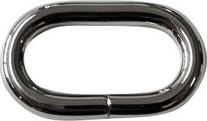 Kacperek Kółko metalowe Owal fi32mm Nikiel błysk 5szt
