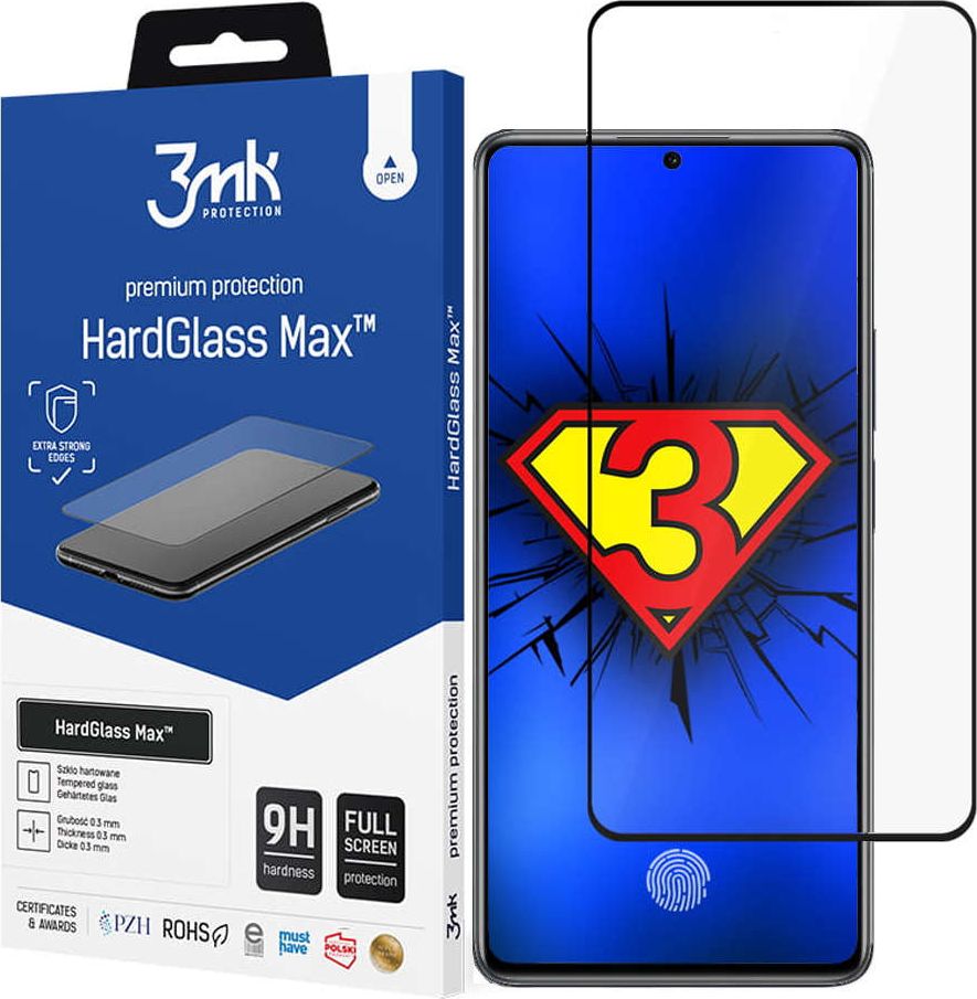 3MK Szkło hartowane 3mk HardGlass Max do Xiaomi Mi 11T/ Mi 11T Pro Black