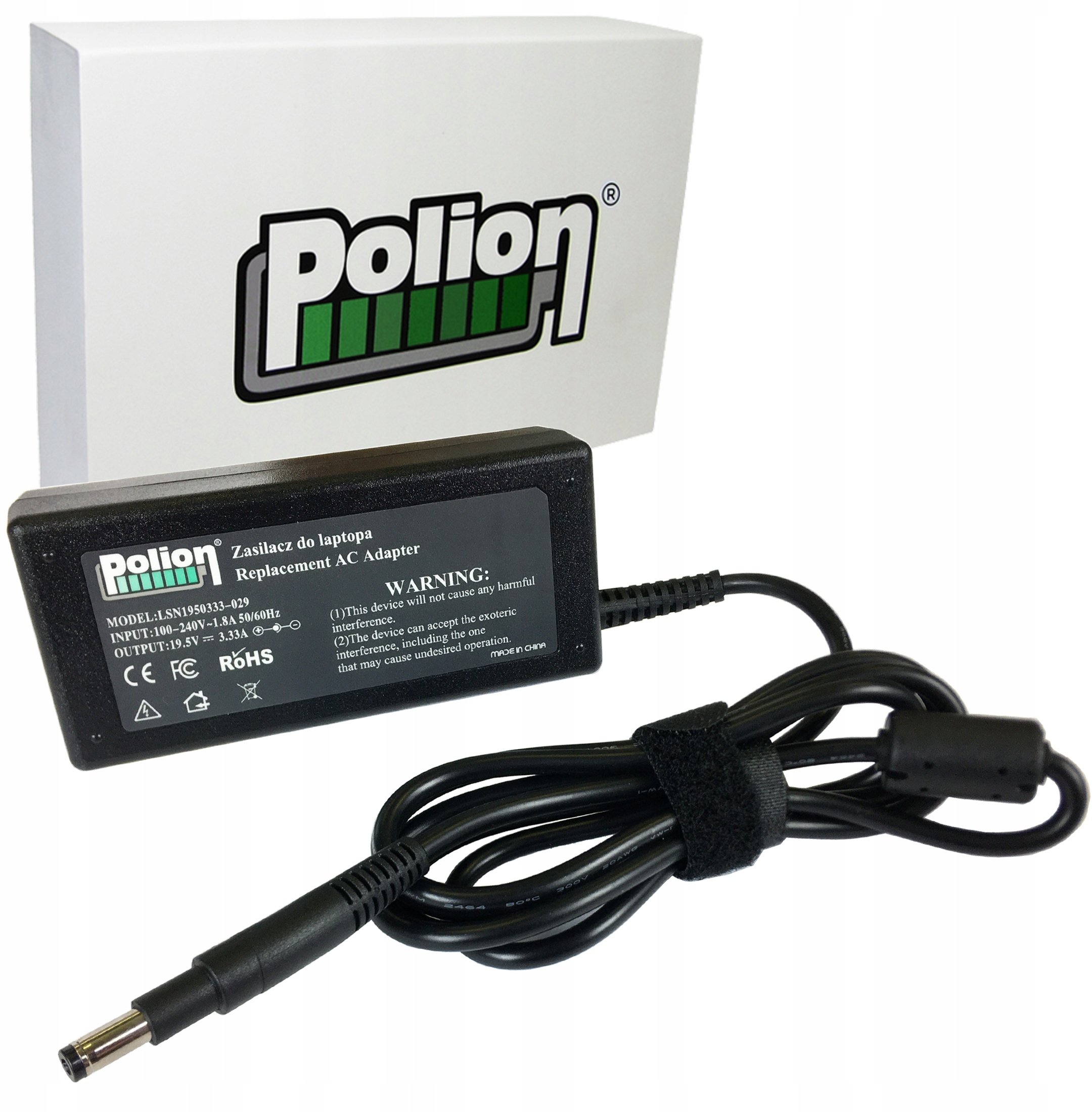 Zasilacz do laptopa HP 65W 19,5V 3,33A wtyk 4,8x1,7mm