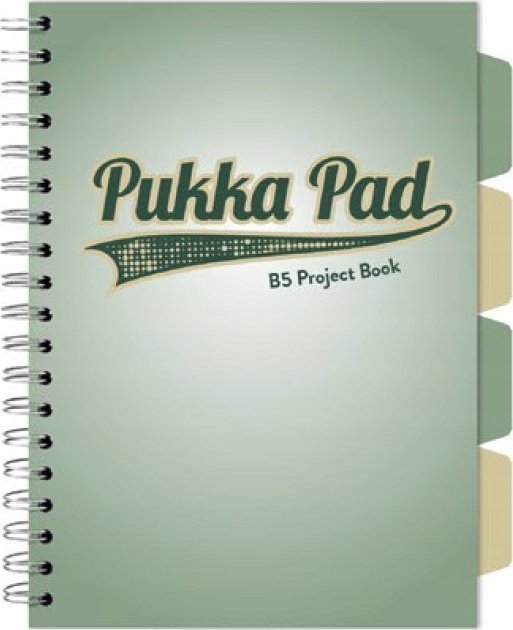 Pukka Pad Kołozeszyt pukka pad B5 sage project book 100 kartek
