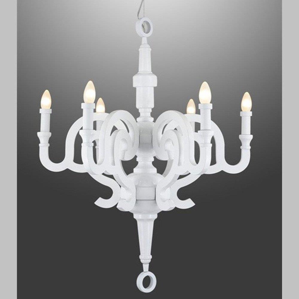 Lampa wisząca Step into Design Świecznikowy żyrandol PAPERS 8027 biała lampa wisząca do jadalni