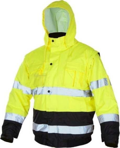 Art.Master FLASH short B orange Kat. 2 - ocieplana kurtka odblaskowa - certyfikowana odzież - pomarańczowy fluorescencyjny;żółty fluorescencyjny 3XL