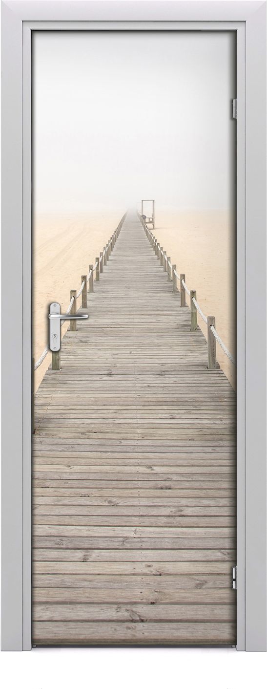 Tulup Fototapeta samoprzylepna na drzwi 75 x 205 cm Droga do plaży