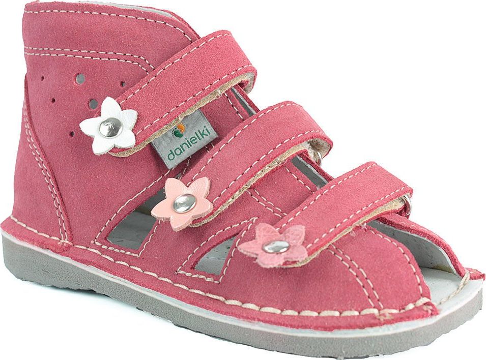 Danielki Obuwie dziewczęce Danielki S124 profilaktyczne malina 19
