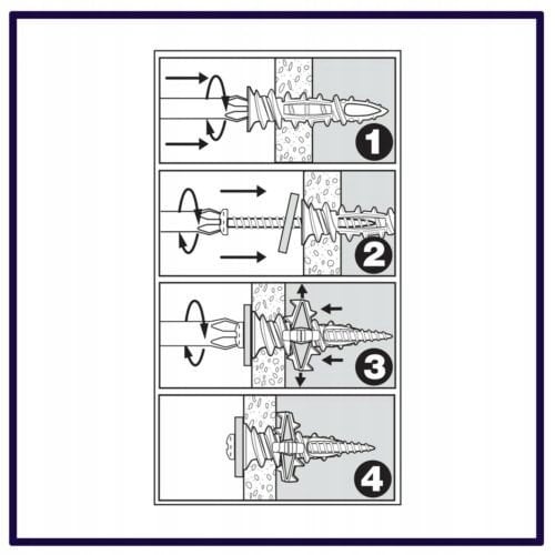 ANCHOR DRYW TRIPLE 5X32 PLAST BLU 70 PCS