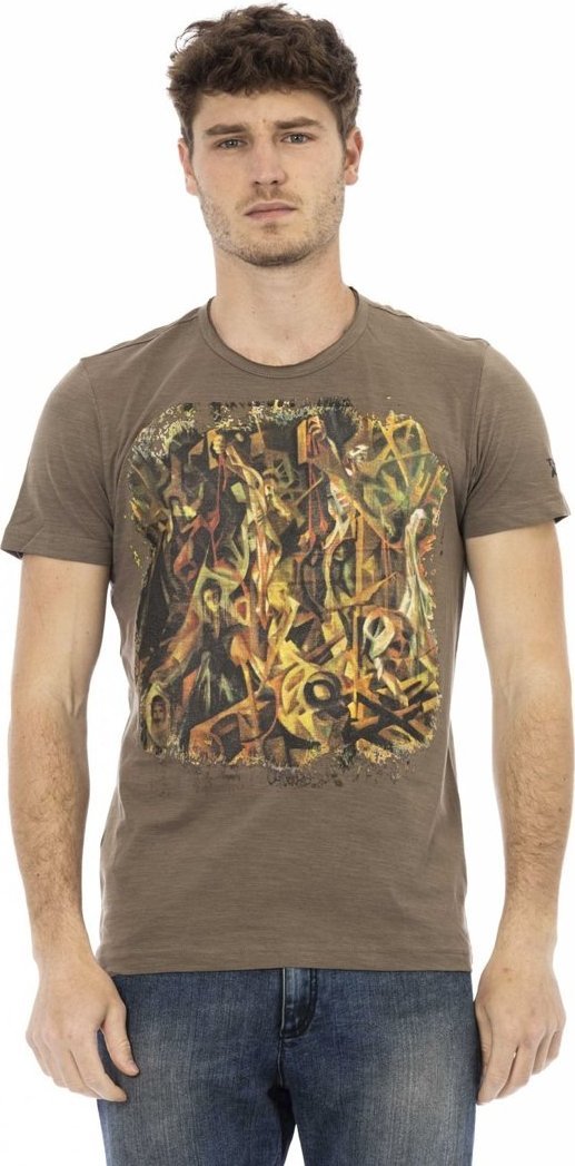 Trussardi Action T-shirty marki Trussardi Action model 2AT14 kolor Brązowy. Odzież Męskie. Sezon: L