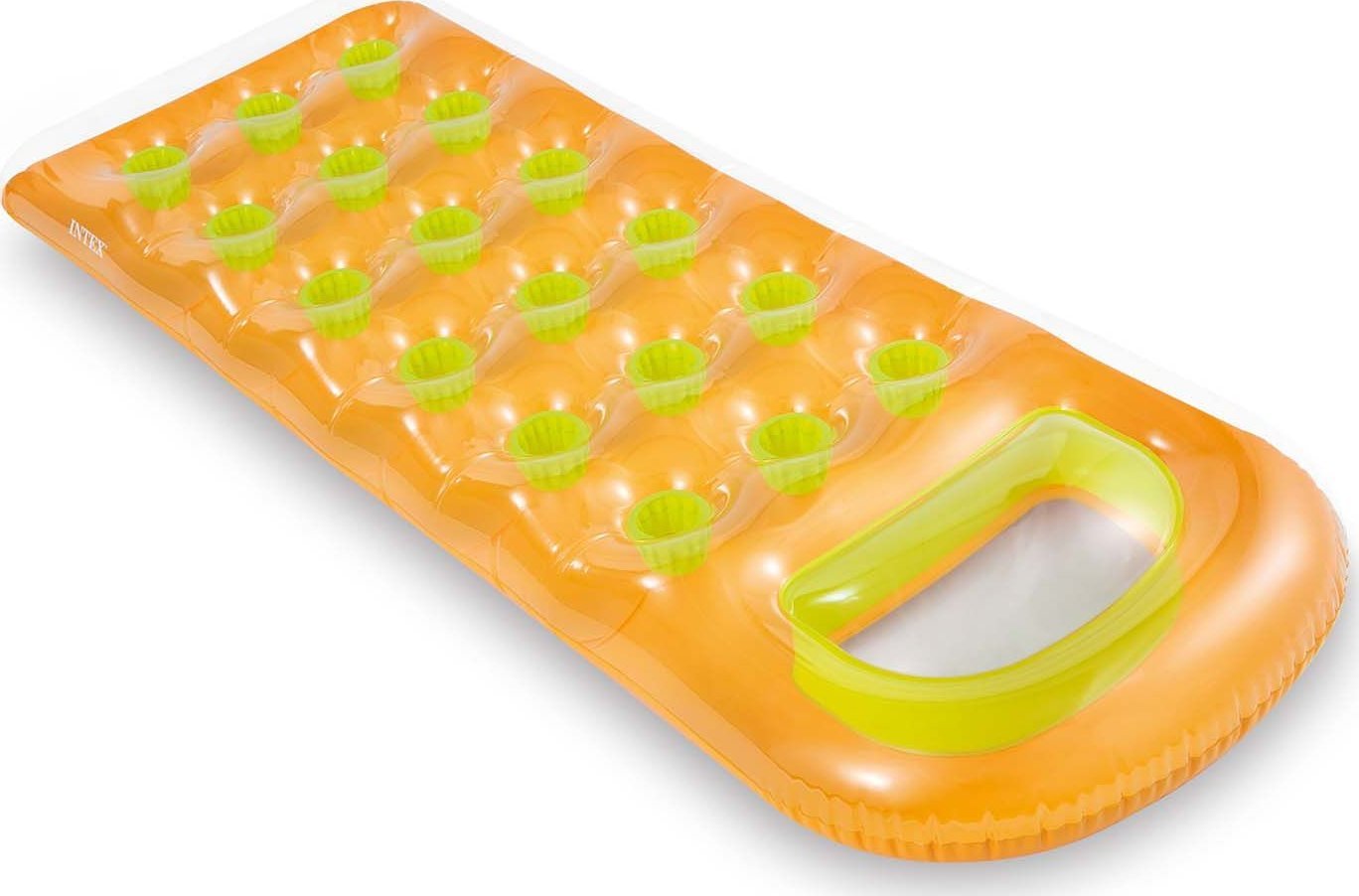 Intex Materac do pływania z okienkiem, 188x71 cm, Intex, pomarańczowy