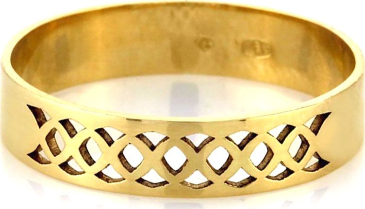 Lovrin ZŁOTA OBRĄCZKA Z AŻUREM 585 PIERŚCIONEK ZE ZŁOTA 14R