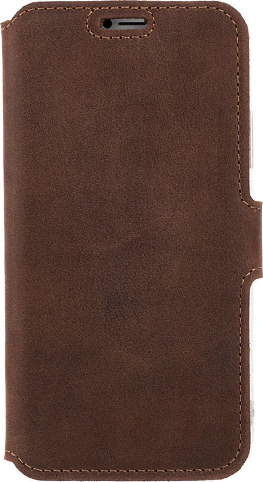 Surazo Etui na telefon Surazo ze skóry naturalnej Slim cover CC - Nubuk Orzechowy