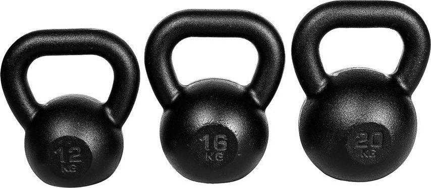 Kettlebell Kawmet Zestaw hantli kettlebell 12, 16, 20 kg (48 kg)