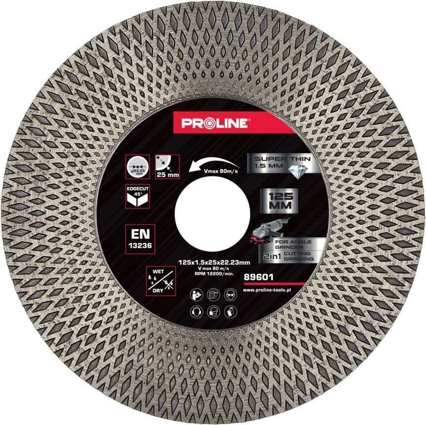 Tarcza diam.do cięcia/szlif.cienka,125*1.5*25*22.23,proline