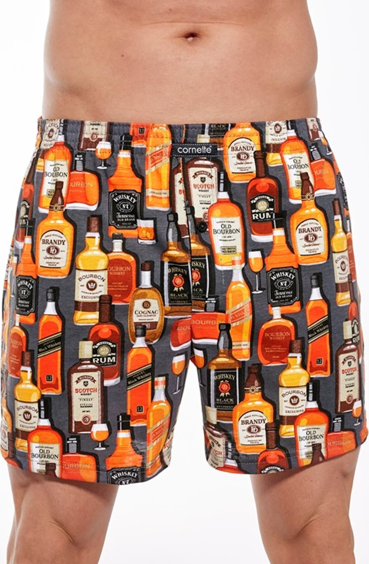 Cornette BOKSERKI CORNETTE CLASSIC CL-011/147 (kolor brąz, rozmiar 4XL)