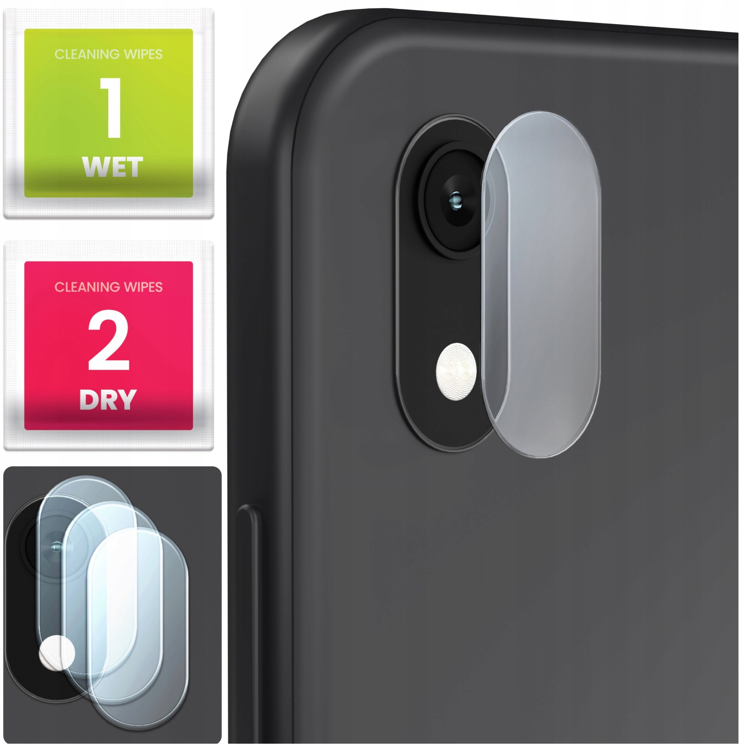 3-PAK Szkło Na Aparat Do Xiaomi Redmi 7A (Hartowane, Ochronne, Na Obiektyw)