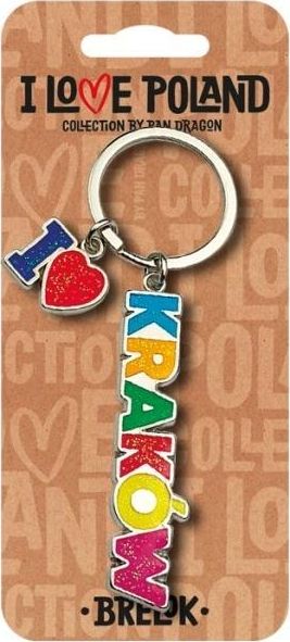 Breloczek Pan Dragon Brelok I love Poland Kraków ILP-BRE-B-KR-06